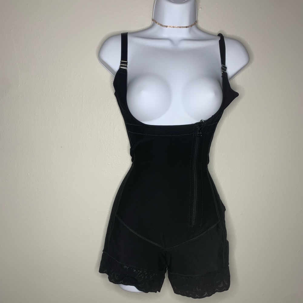 Black Shapewear Bodysuit with Adjustable Straps